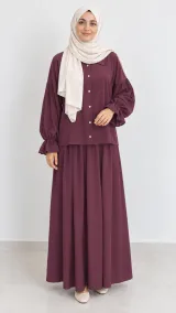 Lyna maxi set in burgundy